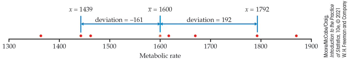 A plot of metabolic rates.